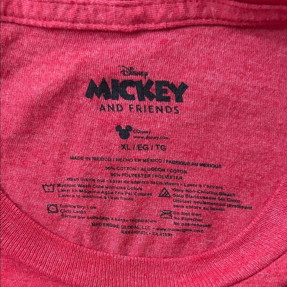 Disney Red Short Sleeve Tee with Mickey Mouse - Picture 2 of 3